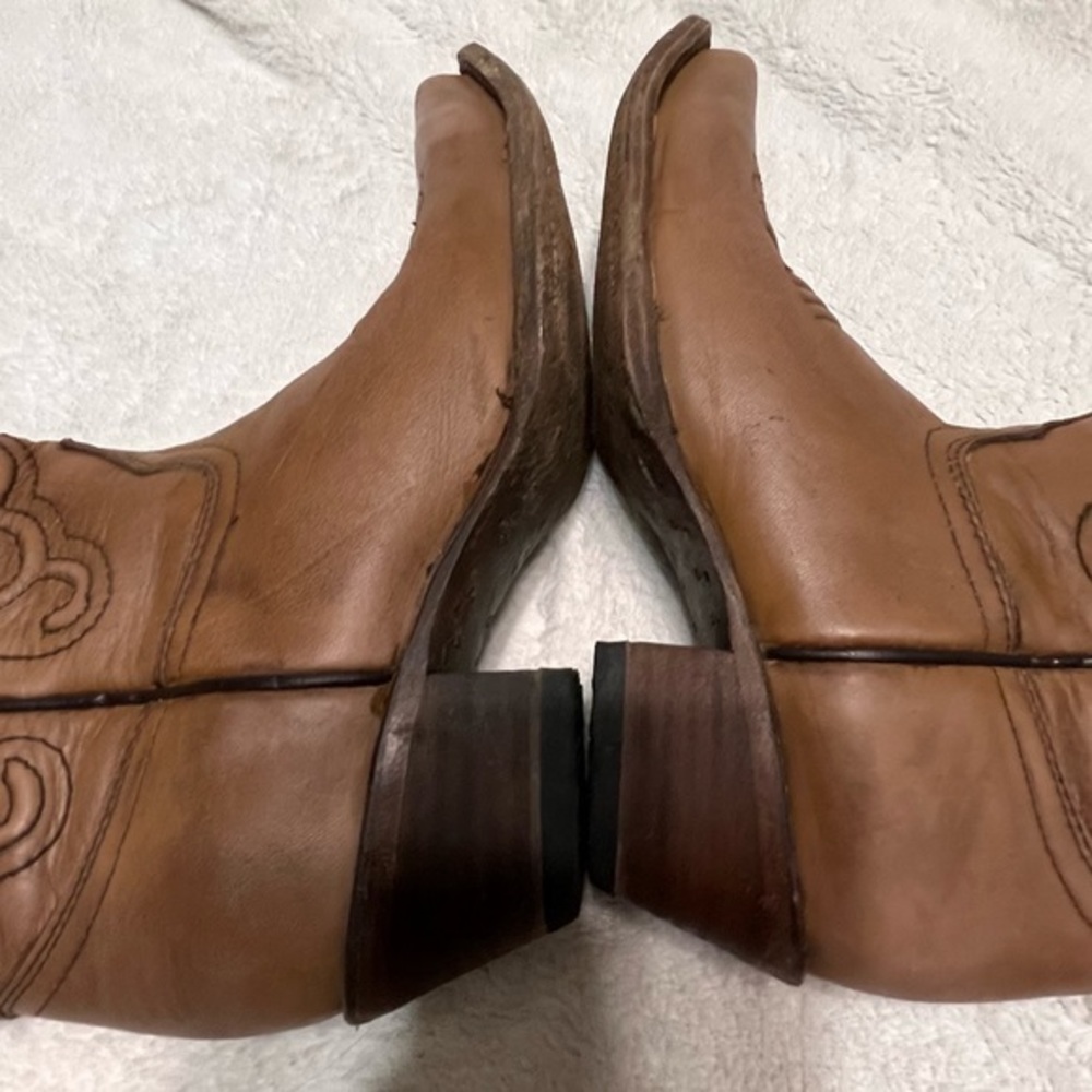 CIRCLE G BROWN SNIP TOE COWBOY BOOTS 7.5 - Picture 12 of 16